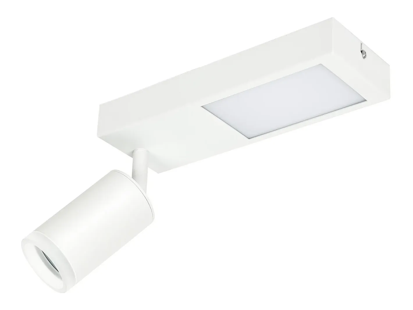 NETTLIFE Plafón-Foco de techo 1 bombilla GU10 dormitorio 3000k 20W lámpara de cocina negra cálido ajustable para dormitorio cocina oficina Blanco