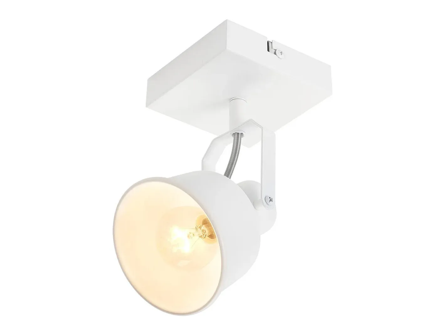 Discount NETTLIFE Foco de techo 1 llama aplique vintage E14 diseño retro de alta calidad orientable 350° MAX.40W Blanco