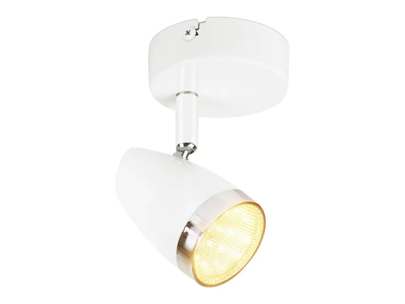 NETTLIFE Plafón-Foco de techo 1 llama 4W plafón orientable 350° salón Blanco
