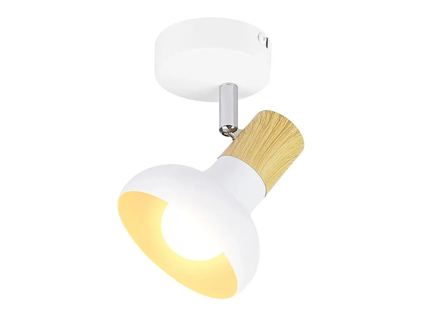 Best NETTLIFE Foco de techo 1 llama plafón industrial pasillo foco E14 interior orientable 350° Blanco