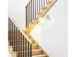 Best NETTLIFE Foco de techo 1 llama plafón industrial pasillo foco E14 interior orientable 350° Blanco