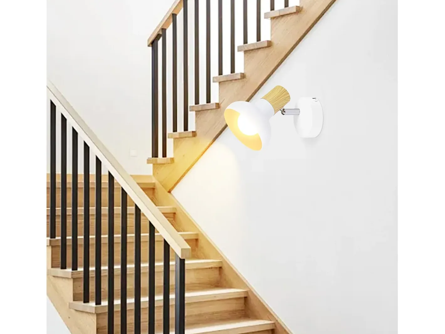 Best NETTLIFE Foco de techo 1 llama plafón industrial pasillo foco E14 interior orientable 350° Blanco