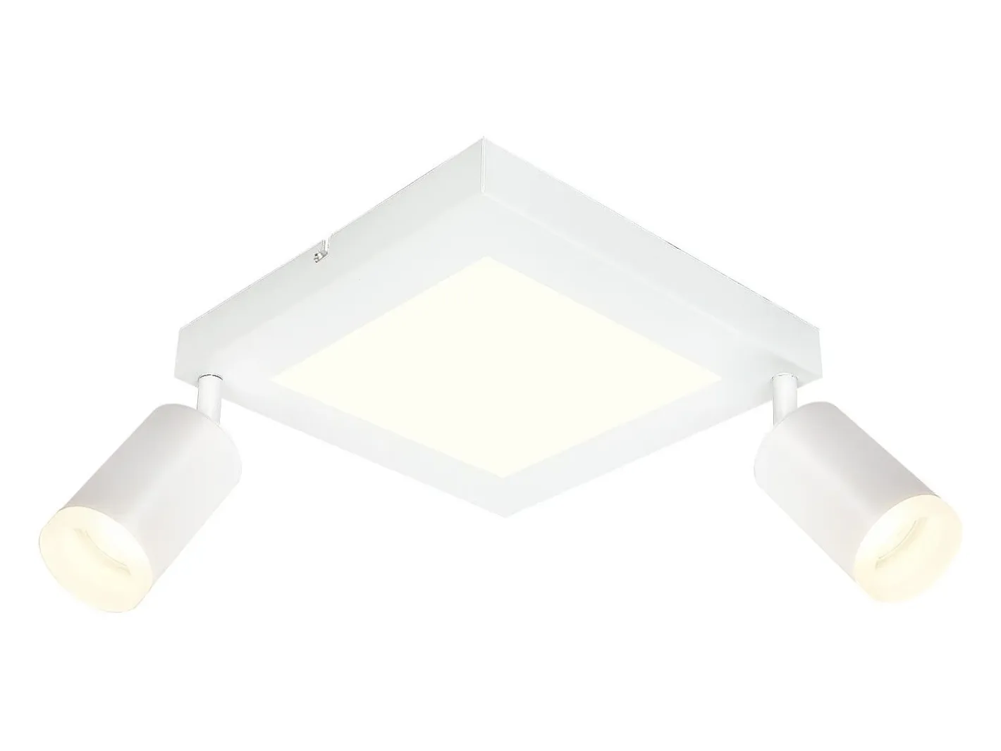 Sale NETTLIFE Foco de techo cuadrado GU10 3000k cálido 20W Lámpara de dormitorio ajustable 350° cálido Blanco