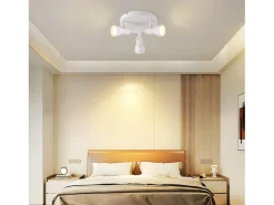 NETTLIFE Foco de techo de 3 focos, redondo, para interiores, , de metal, GU10 Blanco Best