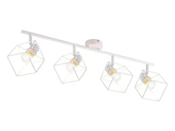 NETTLIFE Plafón-Foco de techo E14 giratorio 350°, de metal, para salón, ajustable, sin bombilla Blanco