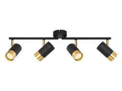NETTLIFE Foco de techo GU10 Lámpara de pasillo Dorado 350° Ajustable Vintage Negro Best