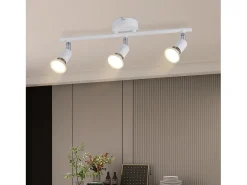 NETTLIFE Foco de techo LED de 3 bombillas - Foco de techo interior GU10 cálido moderno Blanco Outlet