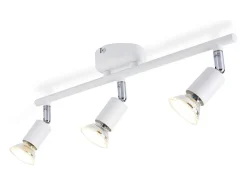 NETTLIFE Foco de techo LED de 3 bombillas - Foco de techo interior GU10 cálido moderno Blanco Outlet