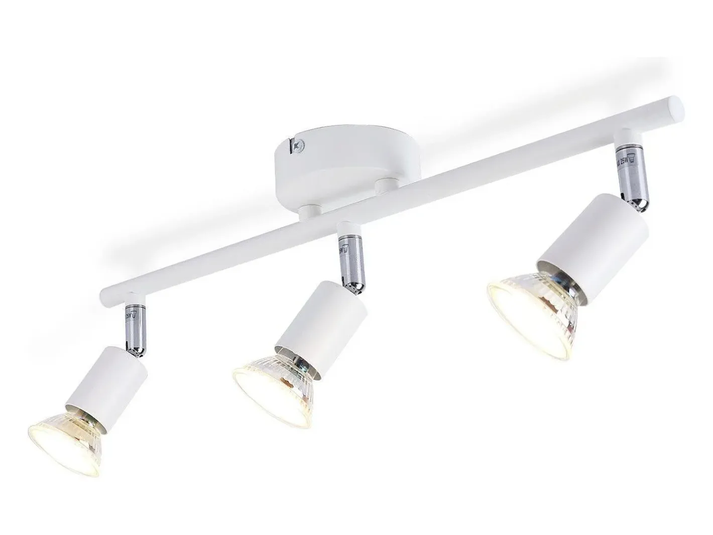 NETTLIFE Foco de techo LED de 3 bombillas - Foco de techo interior GU10 cálido moderno Blanco Outlet