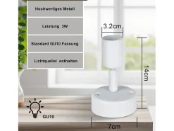 NETTLIFE Foco de techo LED orientable GU10 1 llama Focos de techo Salón industrial orientable Blanco Sale