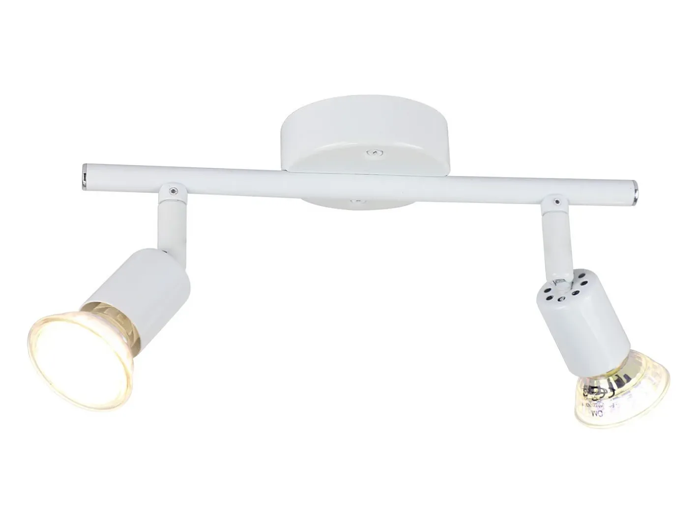 NETTLIFE Foco de techo LED orientable GU10 2 llamas Focos de techo Salón industrial orientable Blanco New