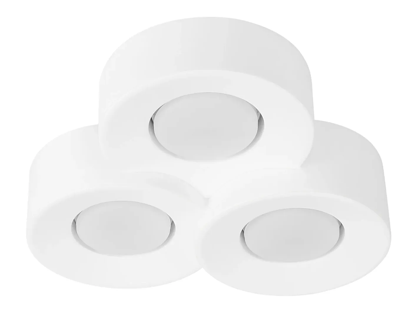 NETTLIFE Foco de techo para montaje en superficie, , moderno, para pasillo, 3 llamas, Gx53, máx. 10 W Blanco Clearance