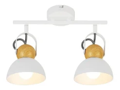 NETTLIFE Foco de techo vintage negro E27 lámpara de pasillo ajustable 350° retro industrial metal ajustable Blanco Discount