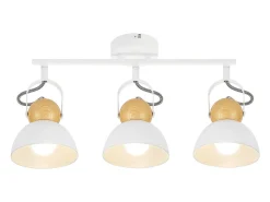 NETTLIFE Plafón-Foco de techo vintage negro E27 lámpara de pasillo ajustable 350° retro industrial metal ajustable Blanco