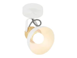 NETTLIFE Foco de techo vintage negro E27 lámpara de pasillo ajustable 350° retro industrial metal ajustable Blanco Hot