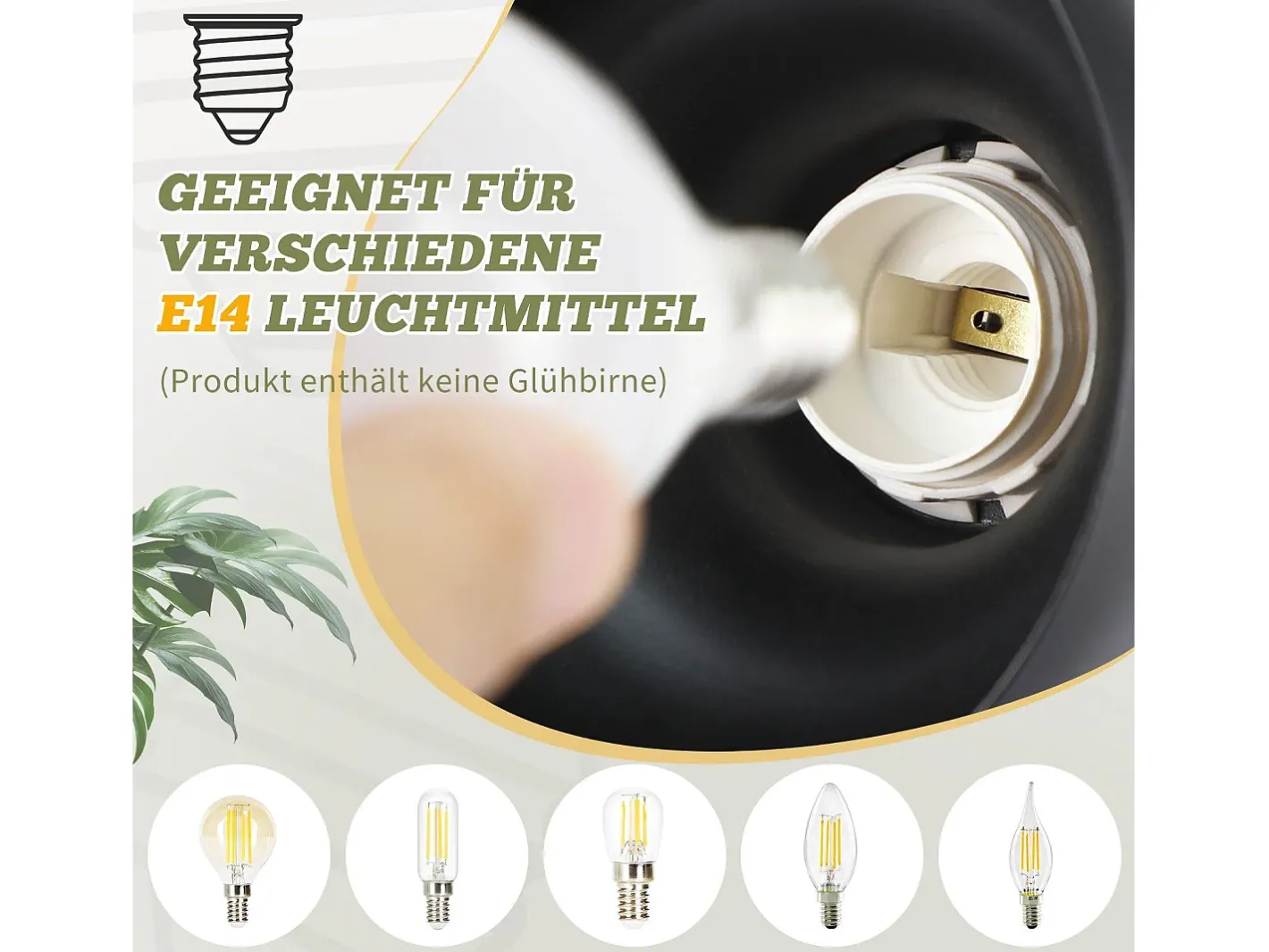 NETTLIFE Foco de techo vintage E14 para interior, orientable 350°, , giratorio 350°, industrial, 4 llamas, redondo Negro Clearance