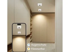 NETTLIFE Plafón-Foco LED 7W Cálido Foco de Techo Moderno Foco Plano y Cuadrado para Pasillo Cocina Comedor Blanco