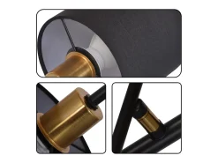 NETTLIFE Lámpara Colgante Metal E14 Máx. 25W de diámetro. 85 cm 4 bombillas pantalla sala de estar lámpara vintage luz de techo lámpara de para Negro Online
