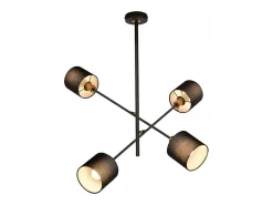 NETTLIFE Lámpara Colgante Metal E14 Máx. 25W de diámetro. 85 cm 4 bombillas pantalla sala de estar lámpara vintage luz de techo lámpara de para Negro Online