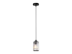 NETTLIFE Lámpara colgante de mesa de comedor de cristal moderno, 1 llama, E27 Negro New
