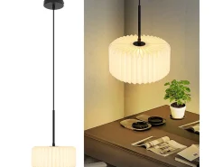 Sale NETTLIFE Lámpara colgante vintage para mesa de comedor, lámpara colgante para salón, comedor, 1 llama blanca Blanco