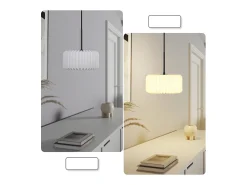 Sale NETTLIFE Lámpara colgante vintage para mesa de comedor, lámpara colgante para salón, comedor, 1 llama blanca Blanco