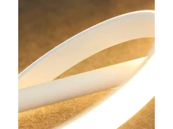 NETTLIFE Lámpara Suspendida-Lámpara colgante LED moderna de 31 W con anillos rotativos amovibles de luz blanca cálida 3000 K Blanco