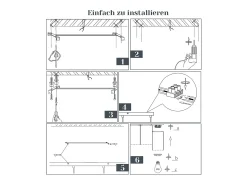 NETTLIFE Lámpara Suspendida-Lámpara colgante para mesa de comedor, E27, 4 llamas, LED ajustable, pantalla de cristal moderna Negro