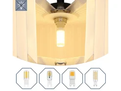 NETTLIFE Lámpara Suspendida-Lámpara colgante vintage para mesa de comedor, lámpara colgante para salón, comedor, 3 luces, color Blanco