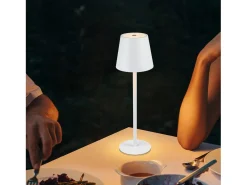 Hot NETTLIFE Lámpara de cabecera con batería inalámbrica - LED RGB 2600 mhA Lámpara de mesa para exteriores Lámpara de batería USB TIPO C Blanca Blanco