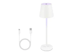 Hot NETTLIFE Lámpara de cabecera con batería inalámbrica - LED RGB 2600 mhA Lámpara de mesa para exteriores Lámpara de batería USB TIPO C Blanca Blanco