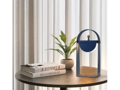 NETTLIFE Lámpara de Mesa LED Lámpara de Noche Inalámbrica - Luz Nocturna Portátil Brillo Ajustable 26 CM, Azul Outlet
