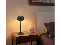 NETTLIFE Lámpara de mesa LED inalámbrica, lámpara de noche continua con batería Negro Online