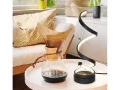Best NETTLIFE lámpara de mesa LED regulable táctil para mesilla de noche, moderna de 12W con un diseño de 1,6 metros. Negro