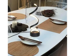 Best NETTLIFE lámpara de mesa LED regulable táctil para mesilla de noche, moderna de 12W con un diseño de 1,6 metros. Negro