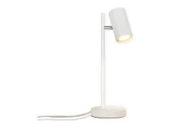 NETTLIFE lámpara de mesilla de noche, lámpara de mesa blanca giratoria 350° GU10, de metal, para oficina. Blanco Hot