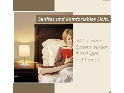 NETTLIFE Lámpara de Noche Juego de 2 Lámparas de Mesa Sala de Estar - Lámpara de Noche con Casquillo E27 de Madera Dormitorio Blanco