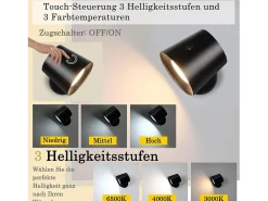NETTLIFE Aplique Para Pared-Lámpara de pared de jaula de metal para interiores, lámpara de techo de metal ajustable moderna regulable de 360 ​​​​°, diseño Negro