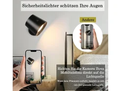 NETTLIFE Aplique Para Pared-Lámpara de pared de jaula de metal para interiores, lámpara de techo de metal ajustable moderna regulable de 360 ​​​​°, diseño Negro