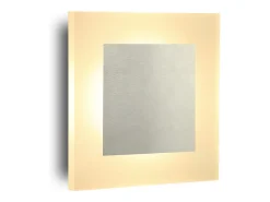 NETTLIFE Lámpara de pared LED, iluminación interior, luz de pared moderna, 3000K, blanco cálido, hecha de hierro y acrílico, Ø16 cm, 7W, luz para el pasillo. Negro