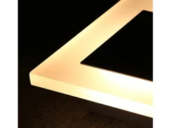 NETTLIFE Lámpara de pared LED, iluminación interior, luz de pared moderna, 3000K, blanco cálido, hecha de hierro y acrílico, Ø16 cm, 7W, luz para el pasillo. Negro