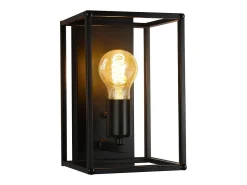 Outlet NETTLIFE Lámpara de pared interior negra - Iluminación de pared vintage Iluminación de escalera para dormitorio Lámpara de retro E27 - Sin bombillas Negro
