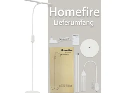 NETTLIFE Lámpara de pie LED para sala de estar regulable - Lámpara de pie táctil ajustable moderna de 158 cm 9 W con temporizador y función de memoria Blanco Discount