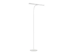 NETTLIFE Lámpara de pie LED para sala de estar regulable - 156 CM moderna con control táctil de 10 W con temporizador con cuello de cisne ajustable Blanco Best
