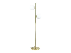 NETTLIFE Lámpara De Pie-Lámpara de pie moderna para sala de estar - Lámpara de pie de diseño Lámpara de pie con casquillo E27 con interruptor de pie -166 cm Dorado