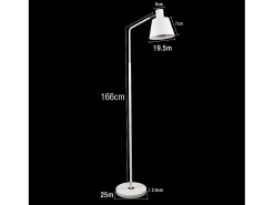 NETTLIFE Lámpara De Pie-Lámpara de Pie para Salón, Lámpara de Pie Vintage - 166cm, Diseño Retro, Lámpara de Pie de Metal con Casquillo E27, Máximo 40W Blanco