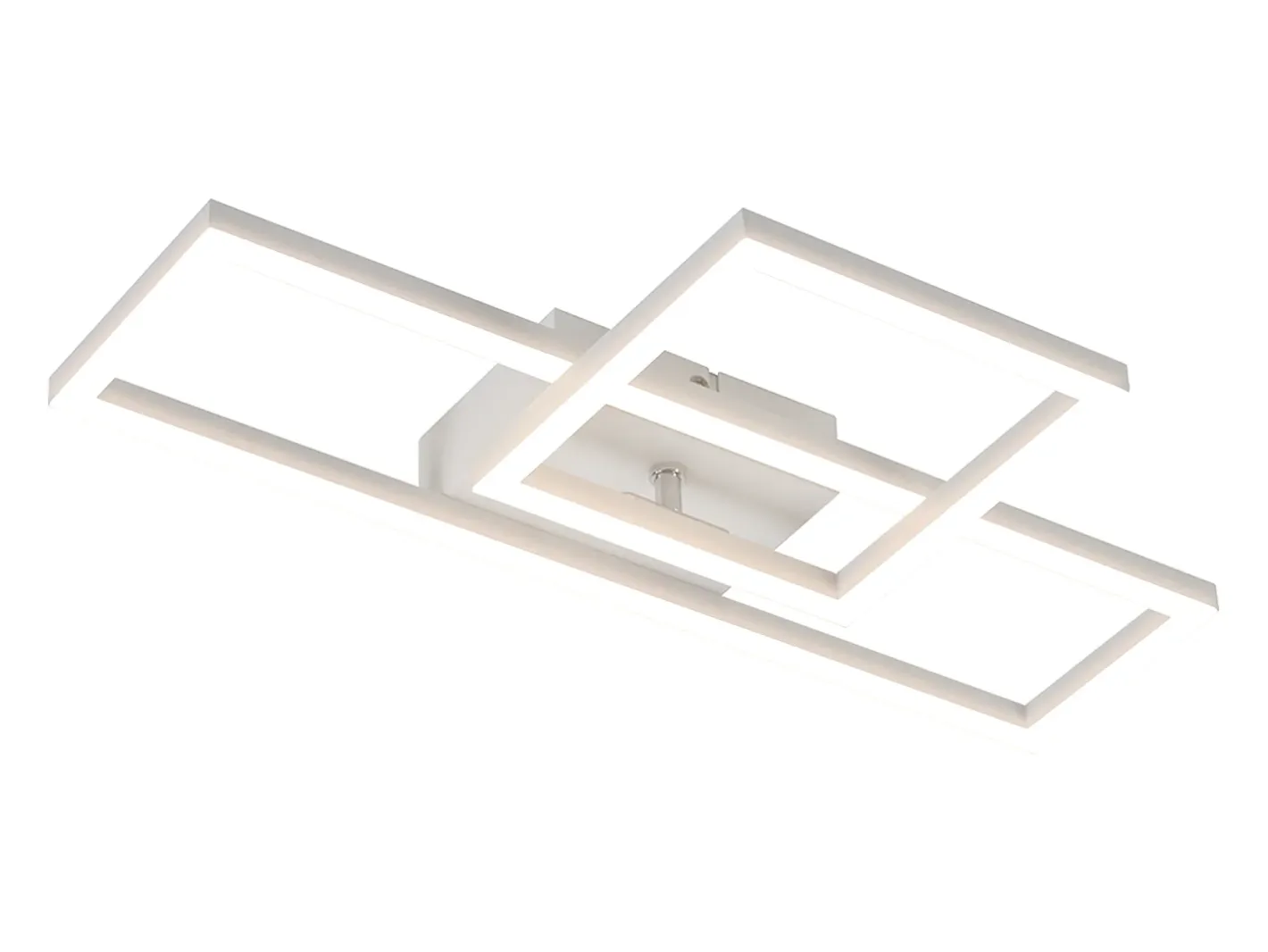Sale NETTLIFE Lámpara de techo LED para salón, 20 W, diseño moderno, lámpara de cocina, cálido, cuadrada, blanca Blanco