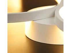 Best NETTLIFE Lámpara de Techo LED Redonda Moderna Cálido 3000K Anillo 37W 89cm Lámpara de Escritorio para Dormitorio Sala de Estar Oficina Blanco