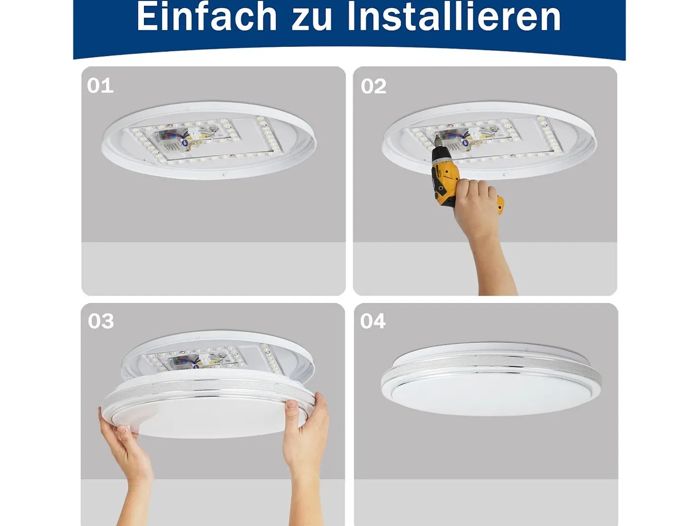 New NETTLIFE Lámpara de Techo LED Ø 27 cm Lámpara Moderna de Cielo Estrellado para Dormitorio Lámpara Blanca Cálida de 12 W Lámpara Redonda de para Blanco