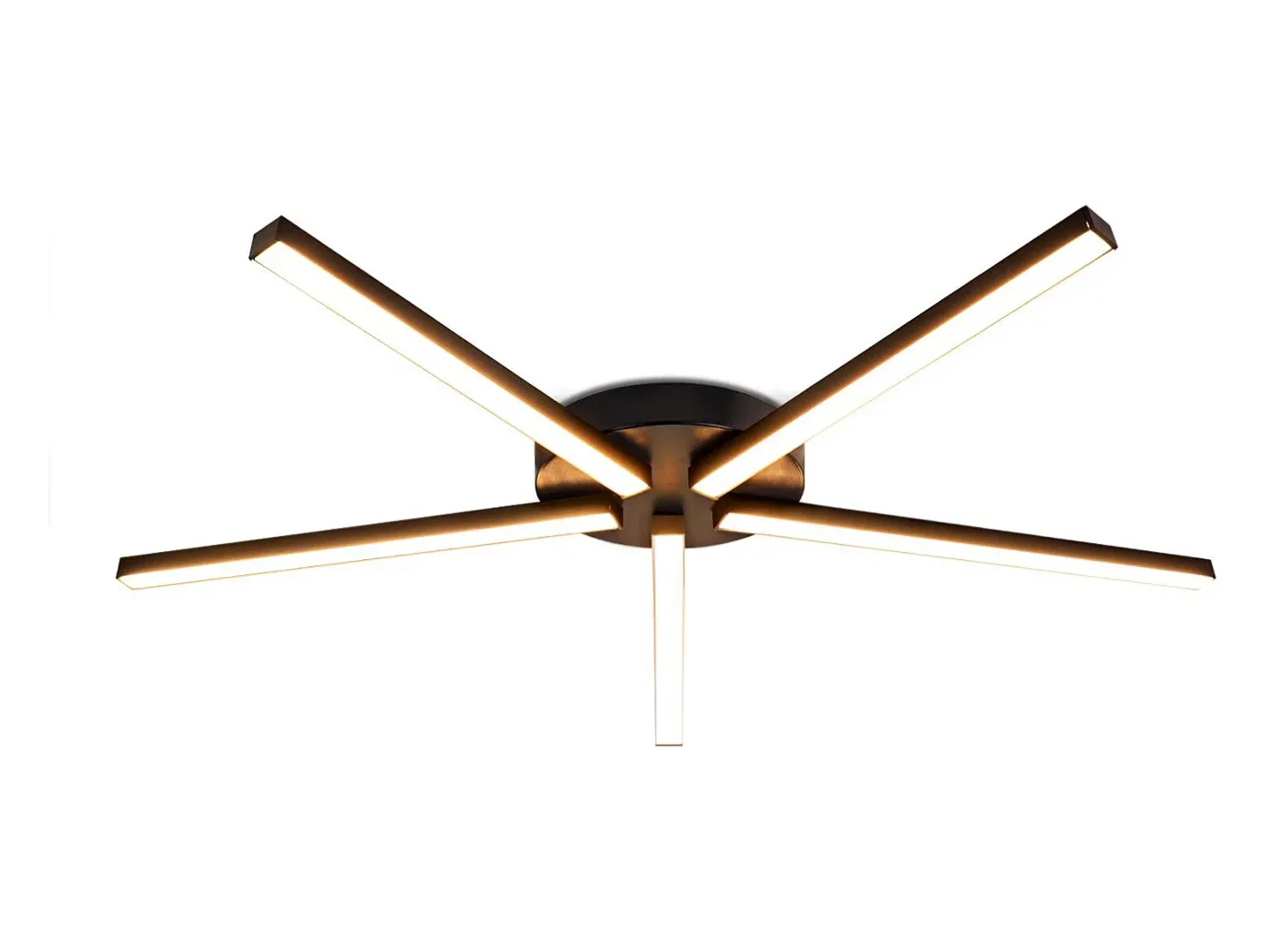 NETTLIFE lámpara de techo LED blanca cálida de 24W, negro, de 64,2 cm, de metal, 3000K Blanco